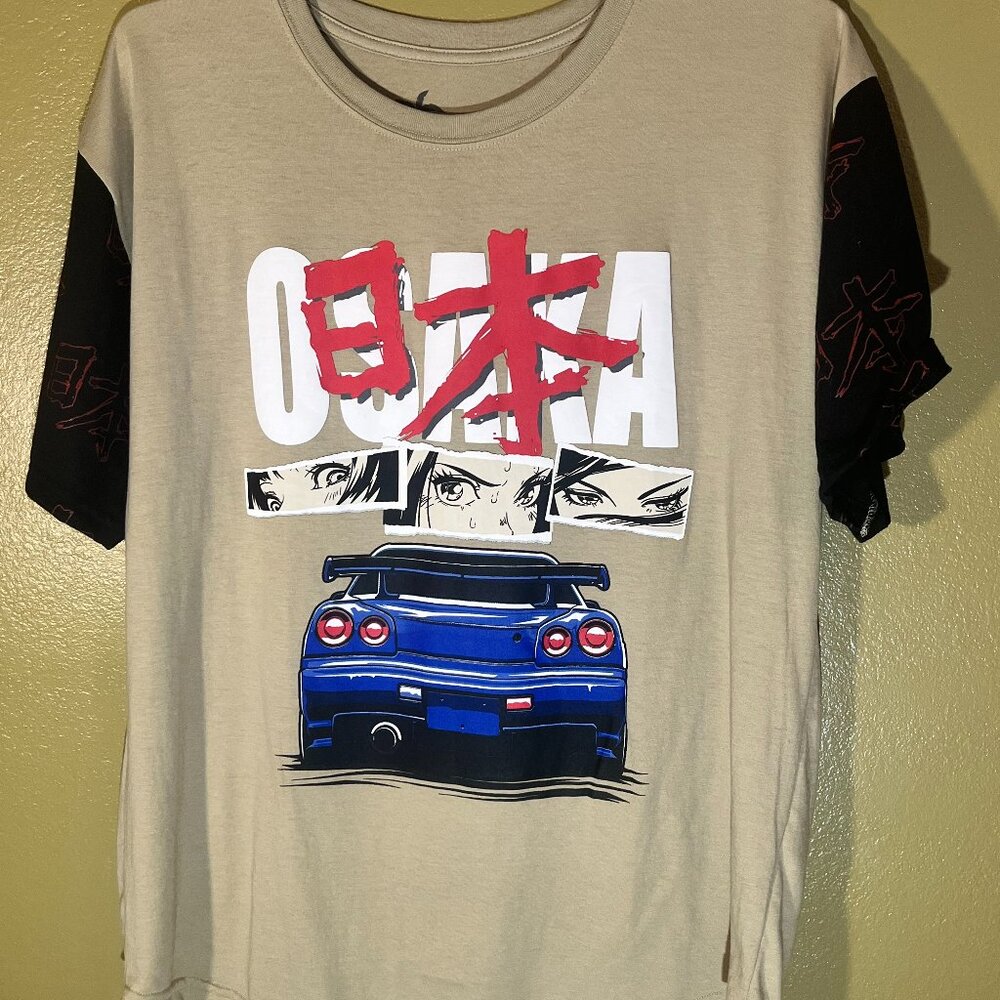 Mens XL T-Shirt Tokyo Tiger Nissan Skyline GTR R34 Osaka